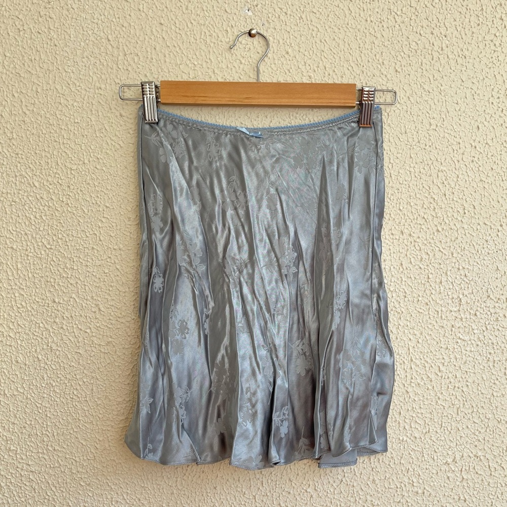 Zara Blue Silky Mini Skirt
